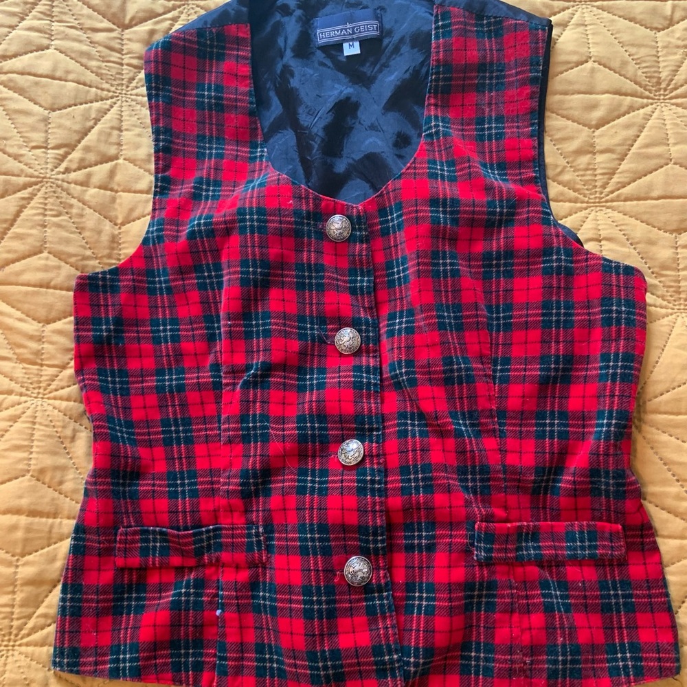 1980s/1990s Plaid Vest